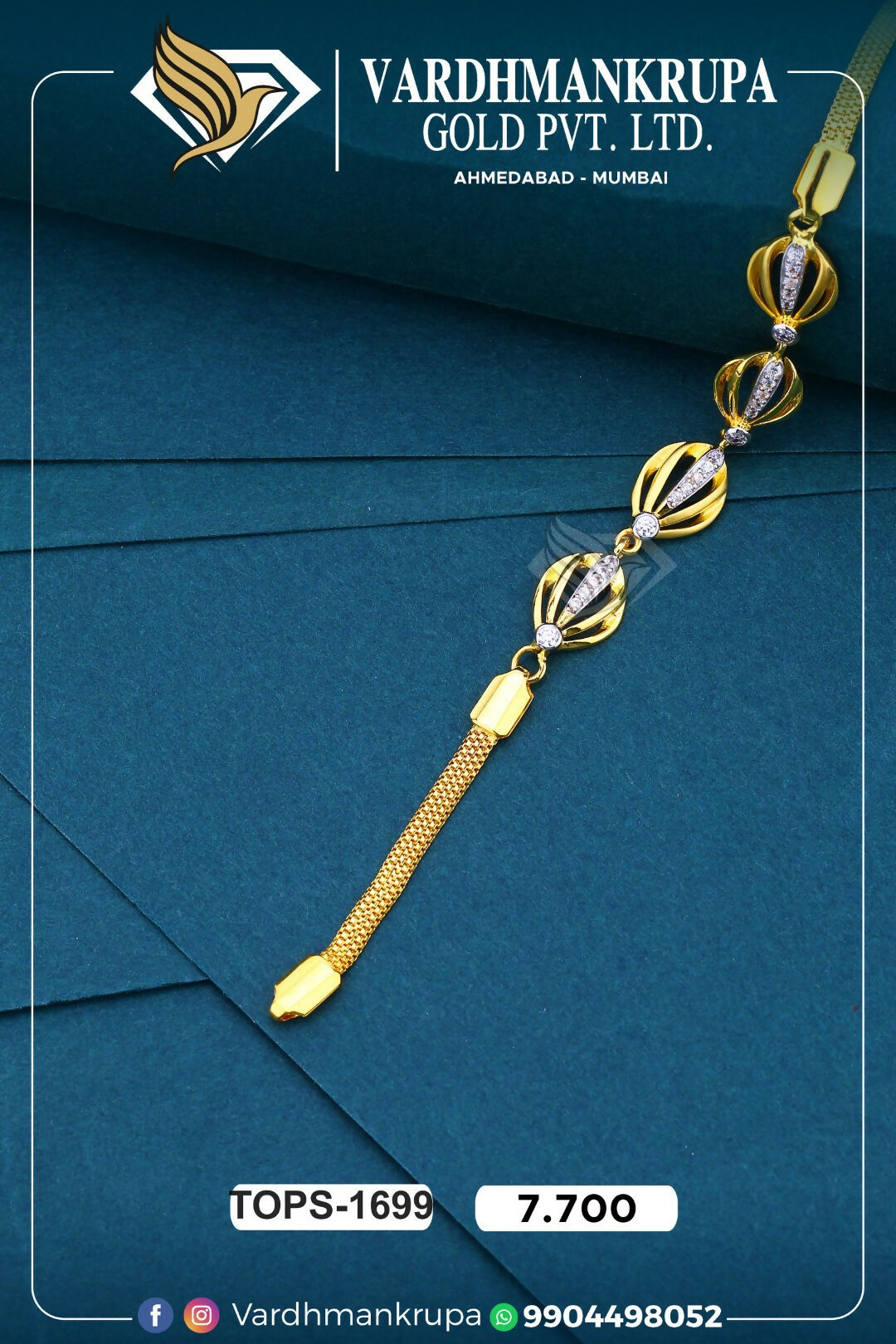 CZ Ladies Bracelet Sarafa Bazar India