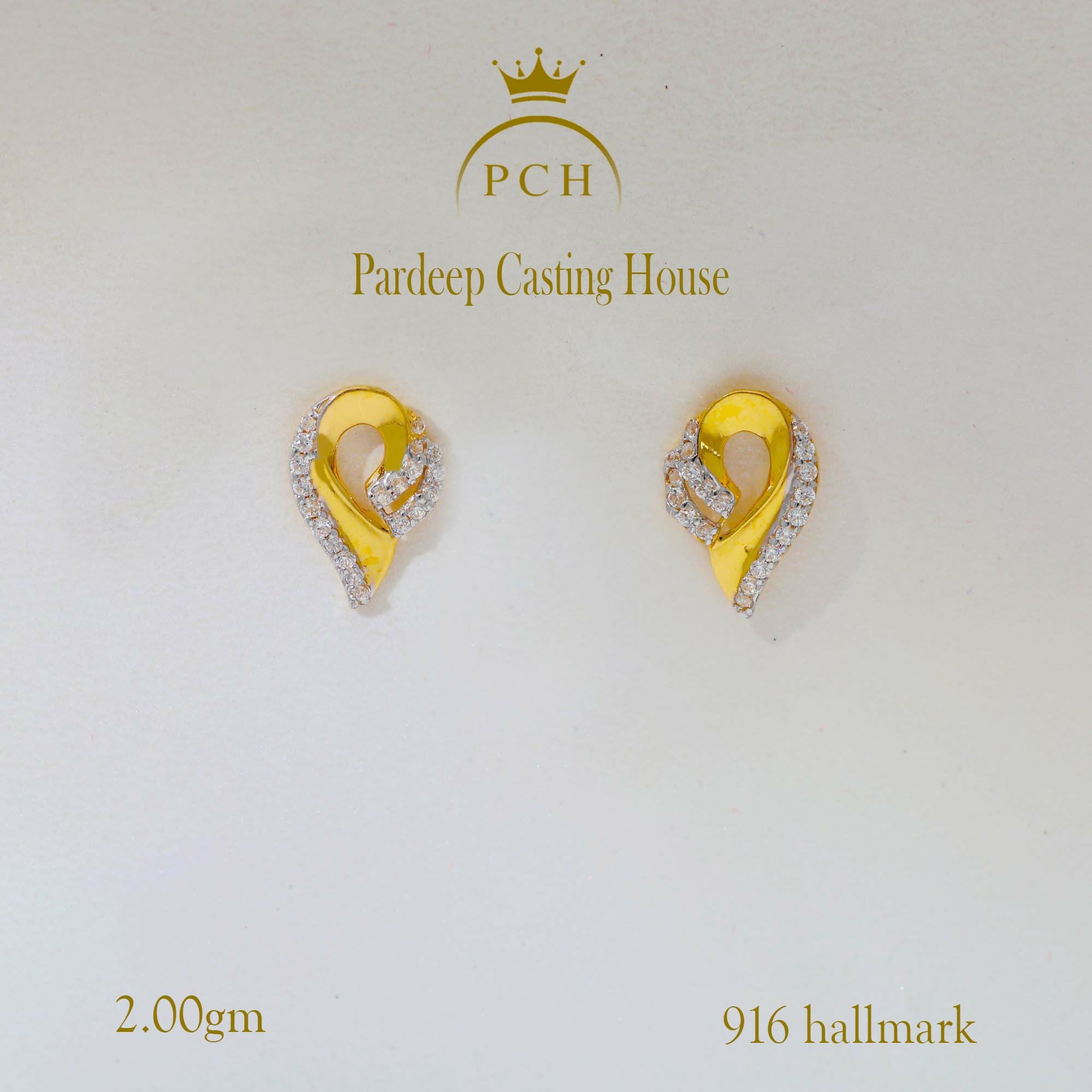 Copy of Graceful Gold Floral Stud Earrings Sarafa Bazar India