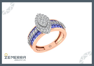 Natural Diamond Rings in 14K Gold – New Look Sarafa Bazar India