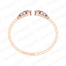 New Arrival 14K Gold Diamond Open Cuff Bracelets For Women Sarafa Bazar India
