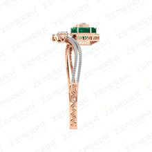 14k Rose Gold Diamond Bracelets With Green Stone Sarafa Bazar India