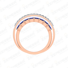 Luxury 14K Rose Gold Diamond Engagement Band Ring Sarafa Bazar India