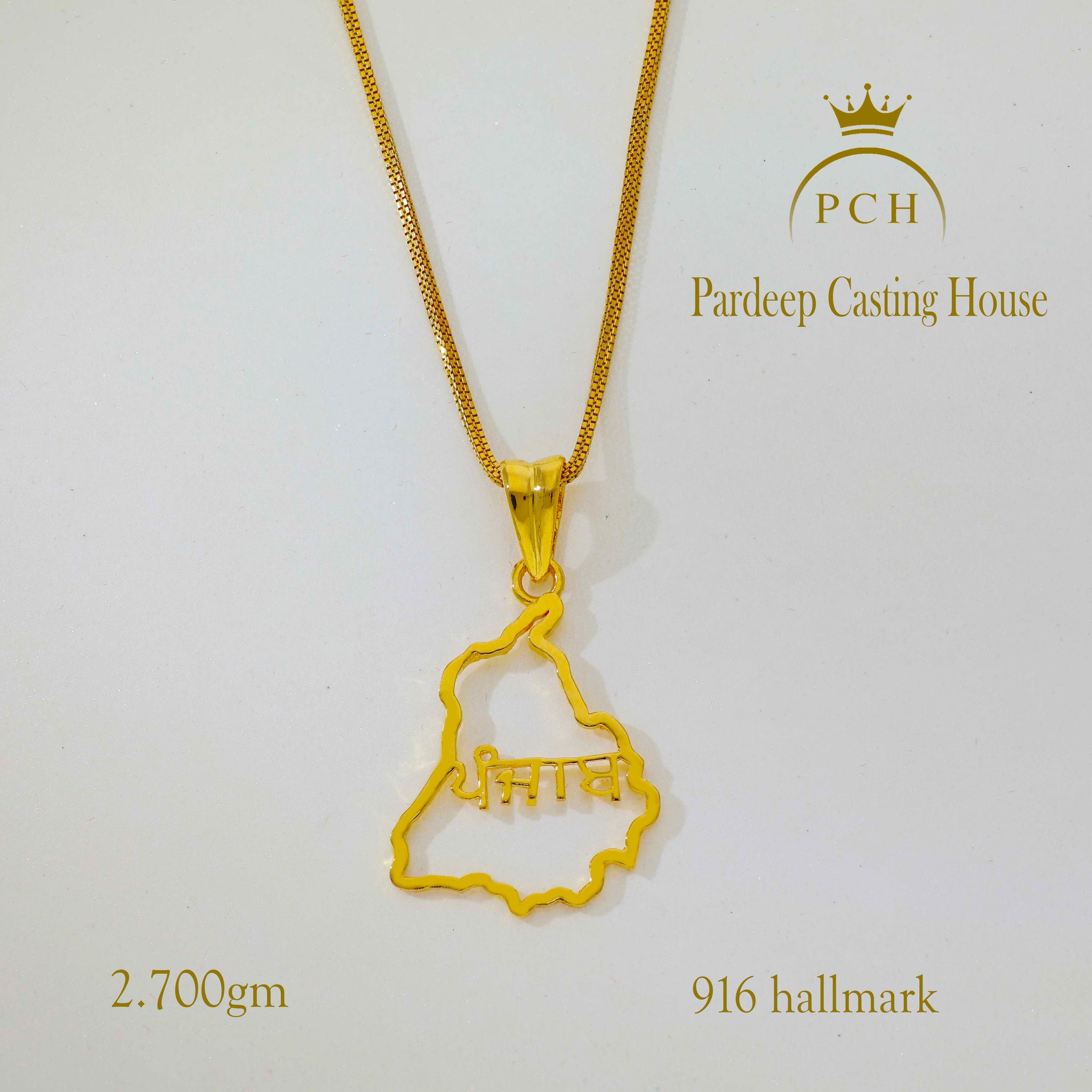 Punjab Gents Gold Pendent Sarafa Bazar India