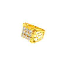 Nine CZ Stone Ring -11.5gm -1051 Sarafa Bazar India