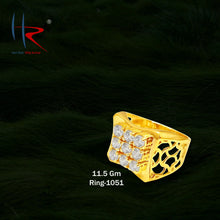 Nine CZ Stone Ring -11.5gm -1051 Sarafa Bazar India