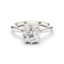 Oval Cut Lab Grown Diamond Women's Ring 9Kt White Gold LR-66 Sarafa Bazar India
