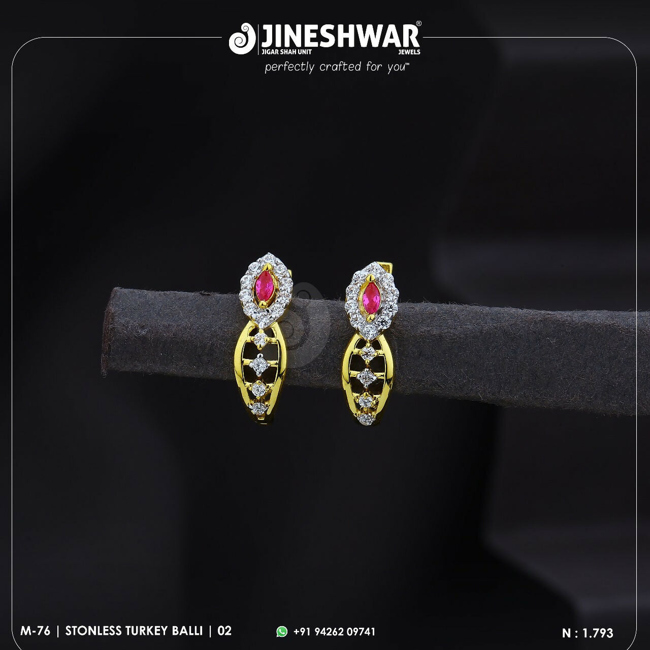 18kt Stonless Turkey Bali Sarafa Bazar India