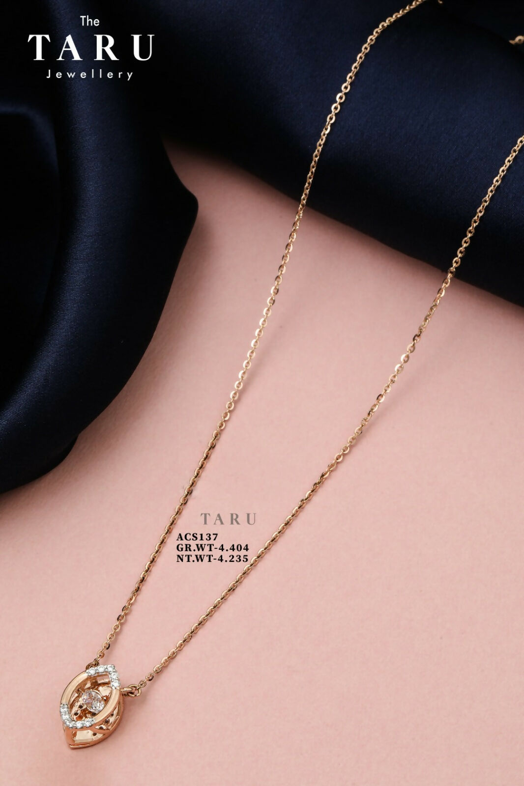 Rose Gold Chain Set Sarafa Bazar India