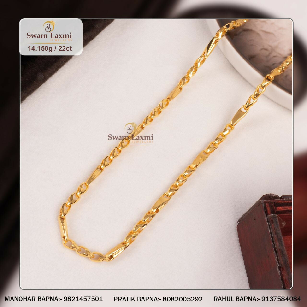 22kt Gold Chain Sarafa Bazar India