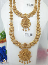 Antique Temple CZ Necklace & Long Set Sarafa Bazar India