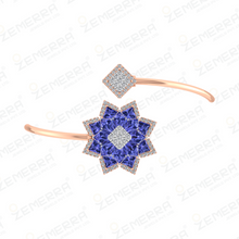 14K Gold Diamond Bracelet Star-shaped Floral Design Sarafa Bazar India