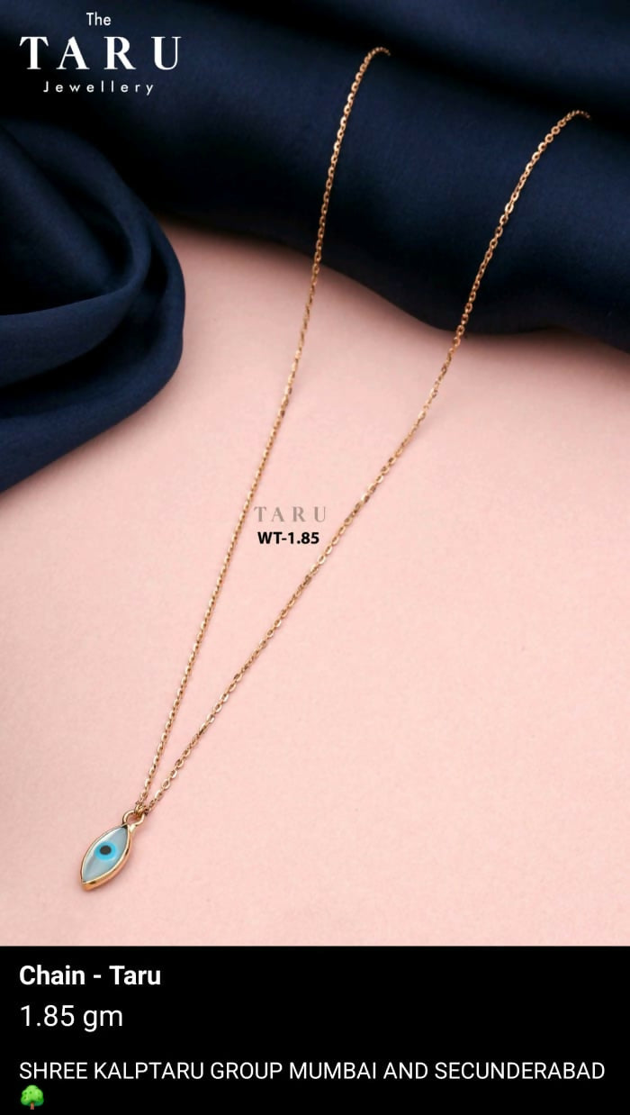 Rose Gold Evil Eye Chain Set Sarafa Bazar India