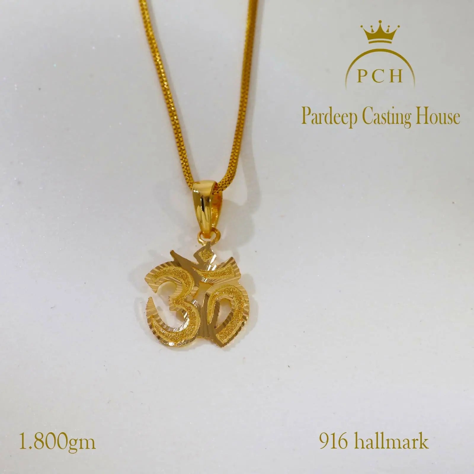 Om Symbol Gold Pendant Sarafa Bazar India