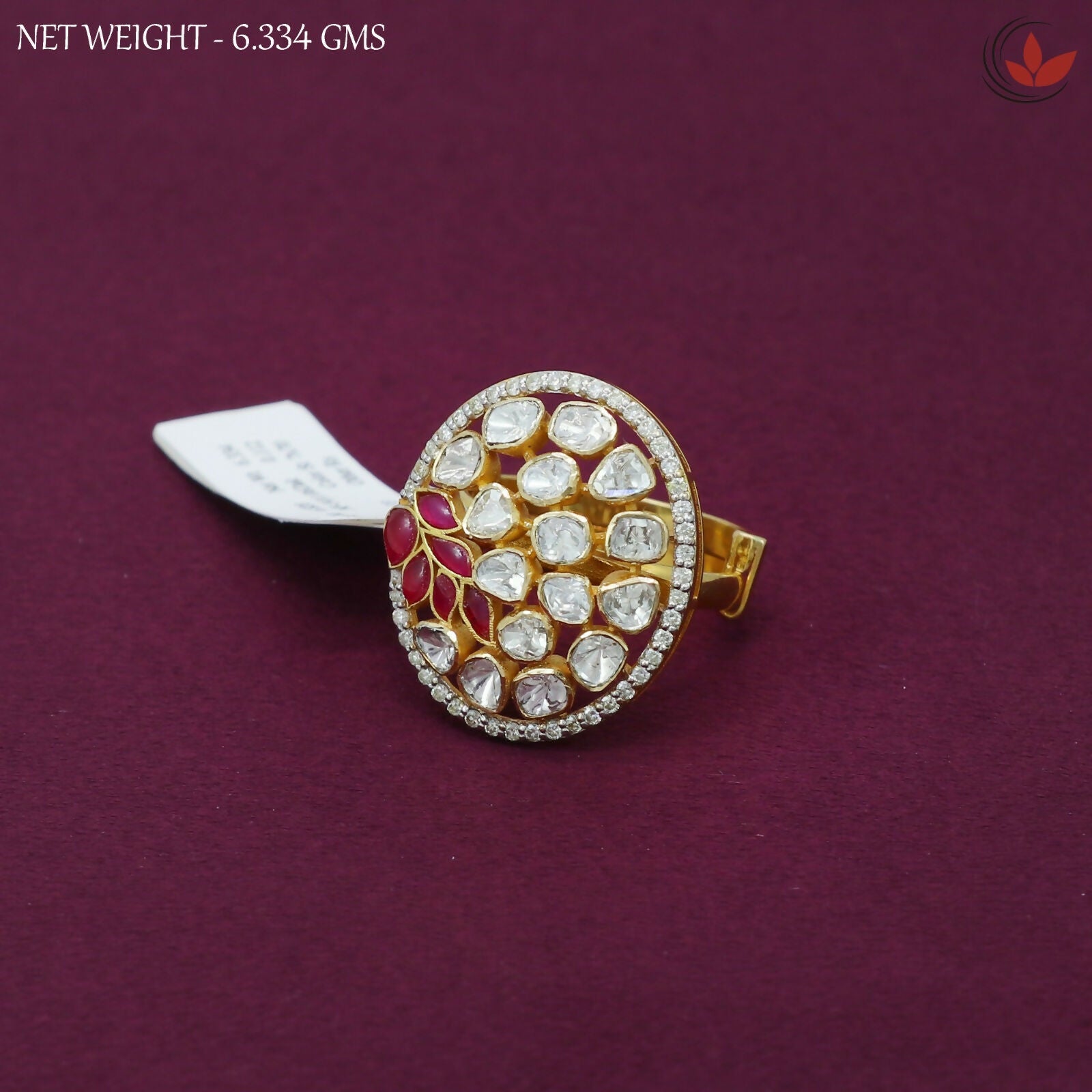 Diamond Polki Ladies Ring Sarafa Bazar India