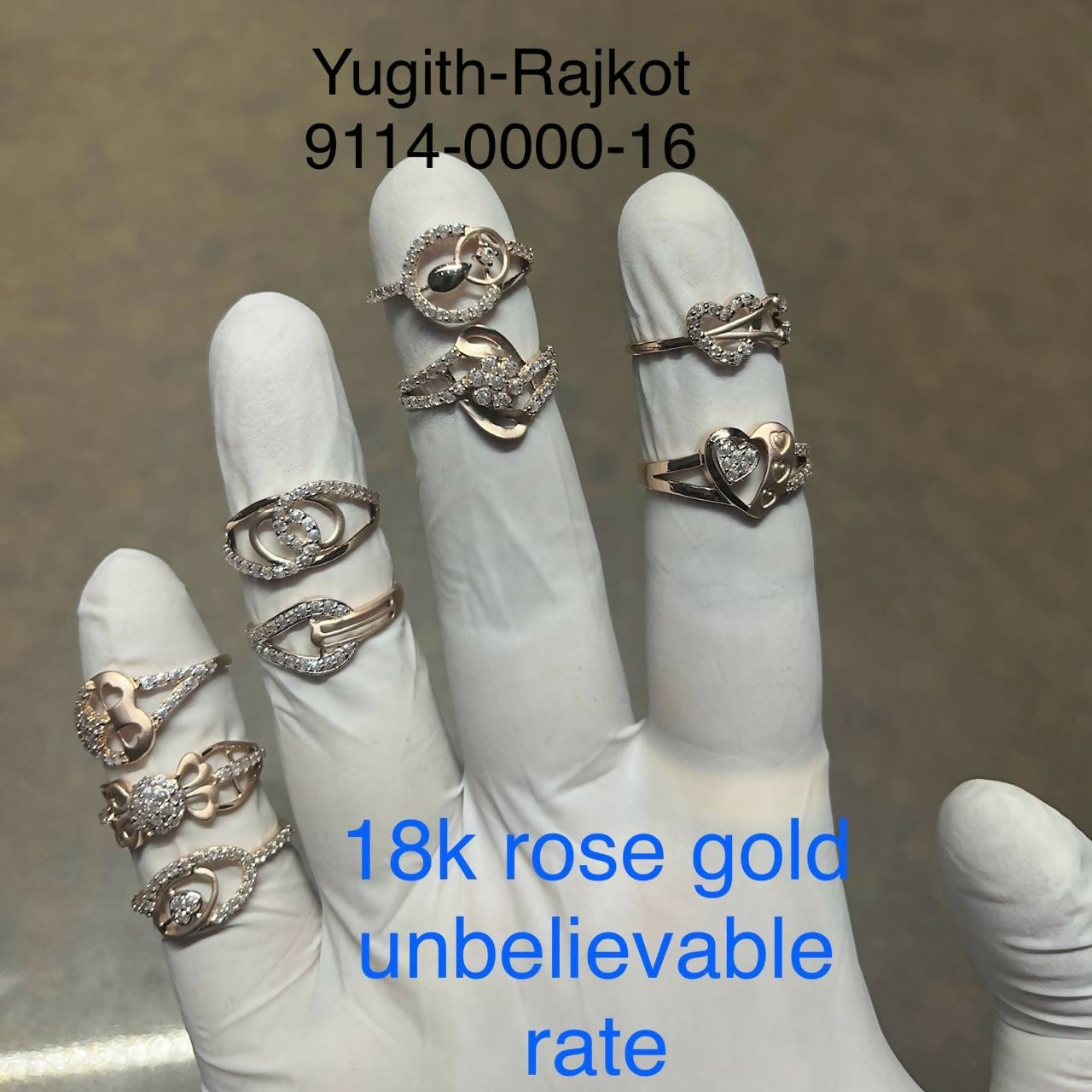 18kt Rose Gold Ladies Rings