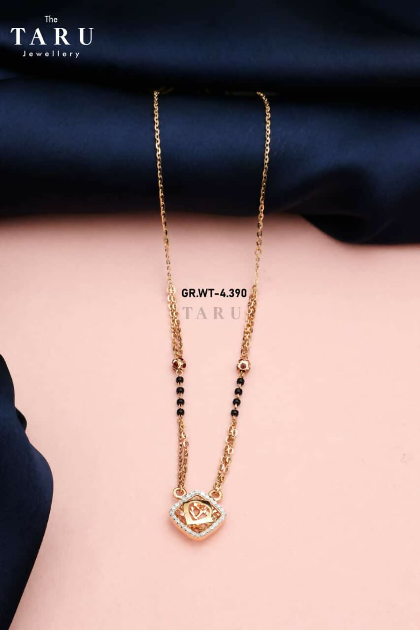 18kt Rose Gold Designer Mangalsutra Sarafa Bazar India