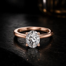 Oval Cut Lab Grown Diamond Women's Ring 9Kt Gold Sarafa Bazar India
