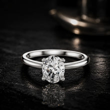 Oval Cut Lab Grown Diamond Women's Ring 9Kt Gold Sarafa Bazar India