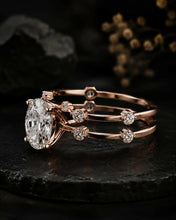Oval Cut lab Grown Diamond 9KT Rose Gold Women's Ring Sarafa Bazar India