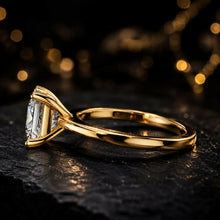 Oval Cut lab Grown Diamond Women's Ring 9KT Gold Sarafa Bazar India