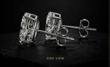 Oval Cut lab Grown Diamond Women's Ring 9KT White Gold Sarafa Bazar India