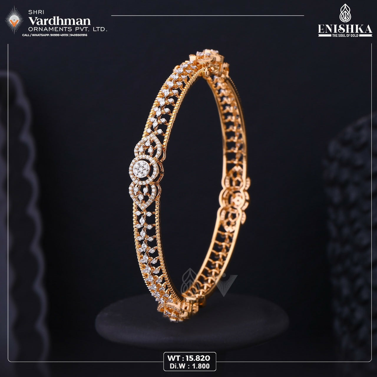 Rose Gold Ladies Bracelet Sarafa Bazar India