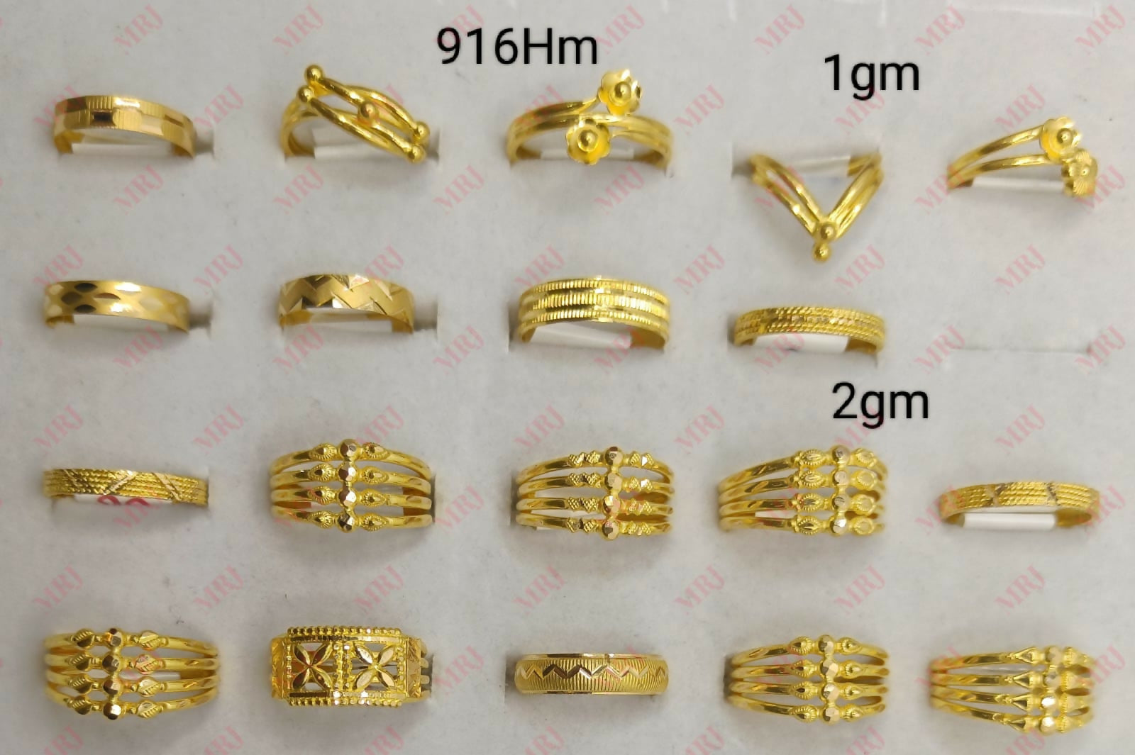 22kt Plain Casting Rings Sarafa Bazar India