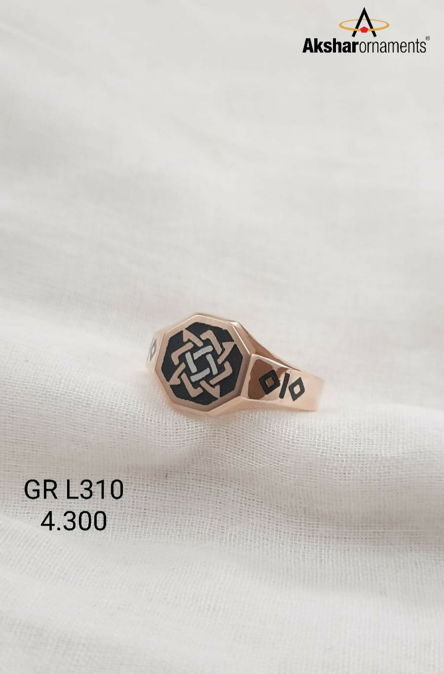 Rose Gold Gents Ring Sarafa Bazar India