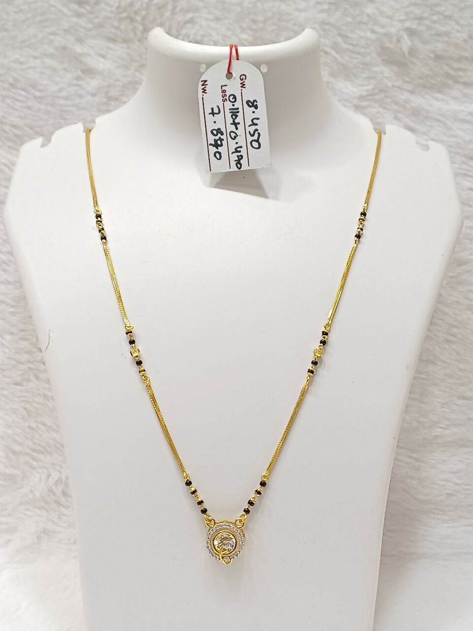 22kt CZ Fancy Mangalsutra Sarafa Bazar India