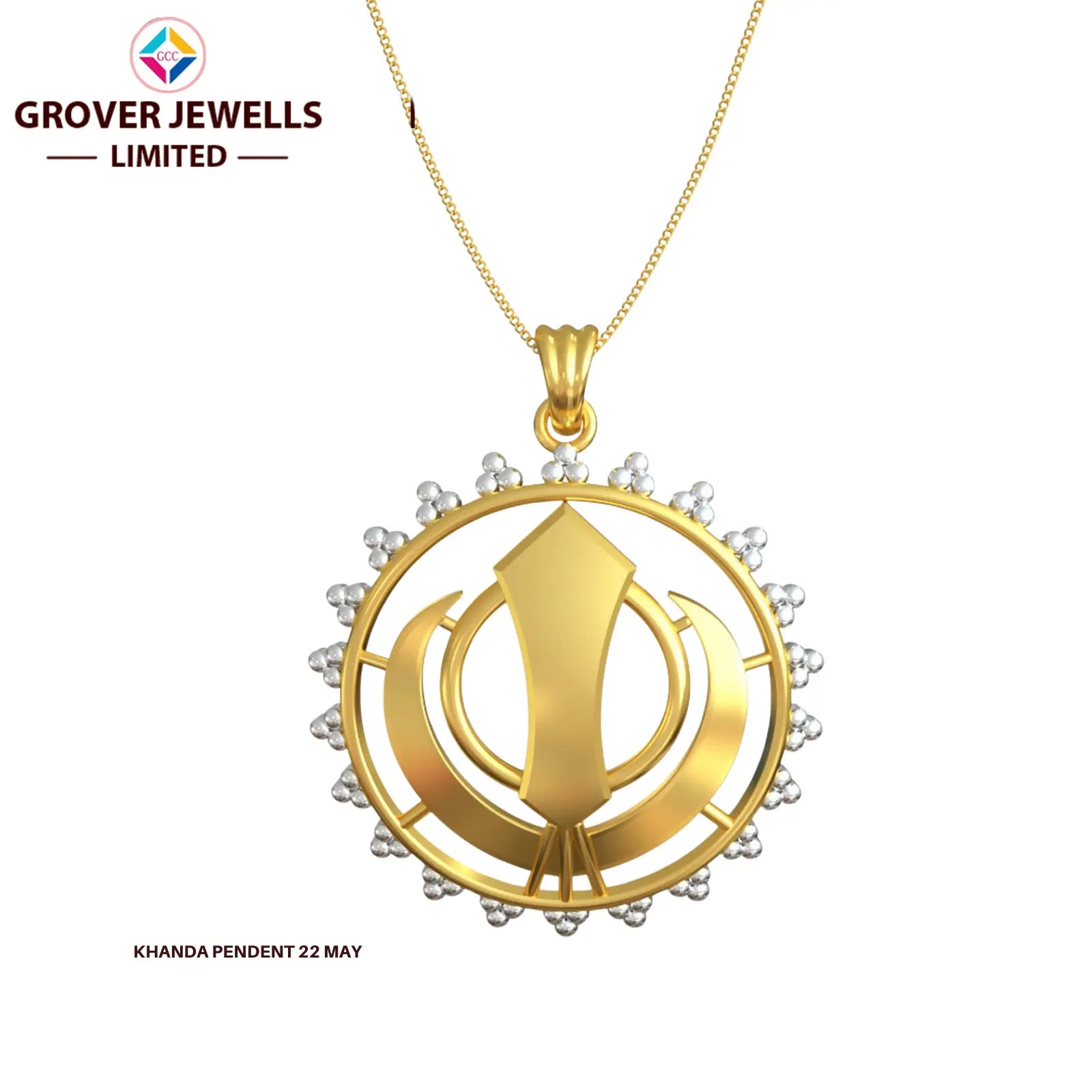 PLAIN GOD PENDANT(PGP-14(N)) Sarafa Bazar India