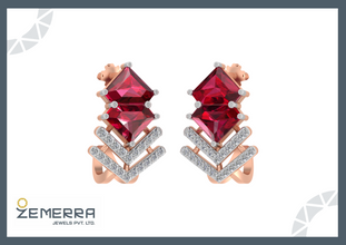 Modern 14KT Rose Gold Diamond Bali Sarafa Bazar India