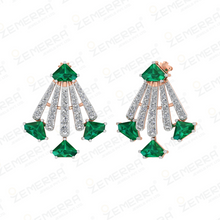 Signature 14K Gold Diamond Peacock Fan Pendant Set Sarafa Bazar India