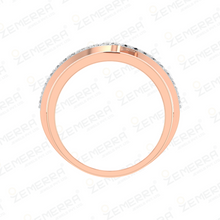 14k Diamond and Sapphire Ring with a Rose Gold Sarafa Bazar India