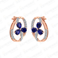 Fashionable 14K Rose Gold Diamond Floral Pendant Set Sarafa Bazar India