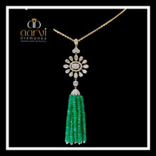 Diamond Chain Pendant Set Sarafa Bazar India