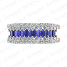 Luxury 14K Rose Gold Diamond Engagement Band Ring Sarafa Bazar India