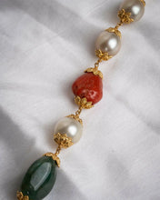 Pearl + Coral + Emerald Grape (Angoor) Necklace Sarafa Bazar India
