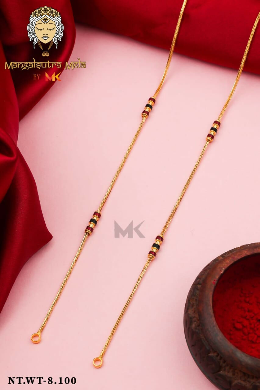 Gold Mangalsutra Chain Sarafa Bazar India