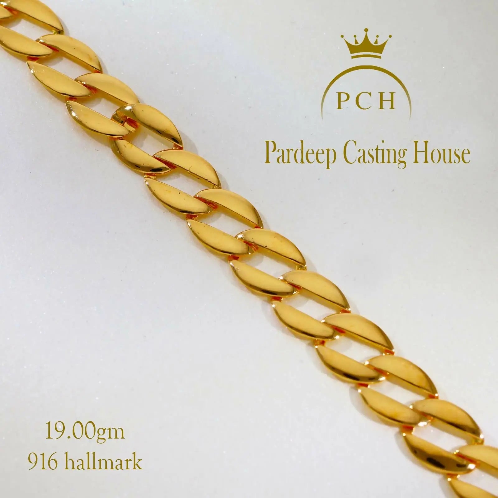 Plain Classic Gold Men's Bracelet Sarafa Bazar India