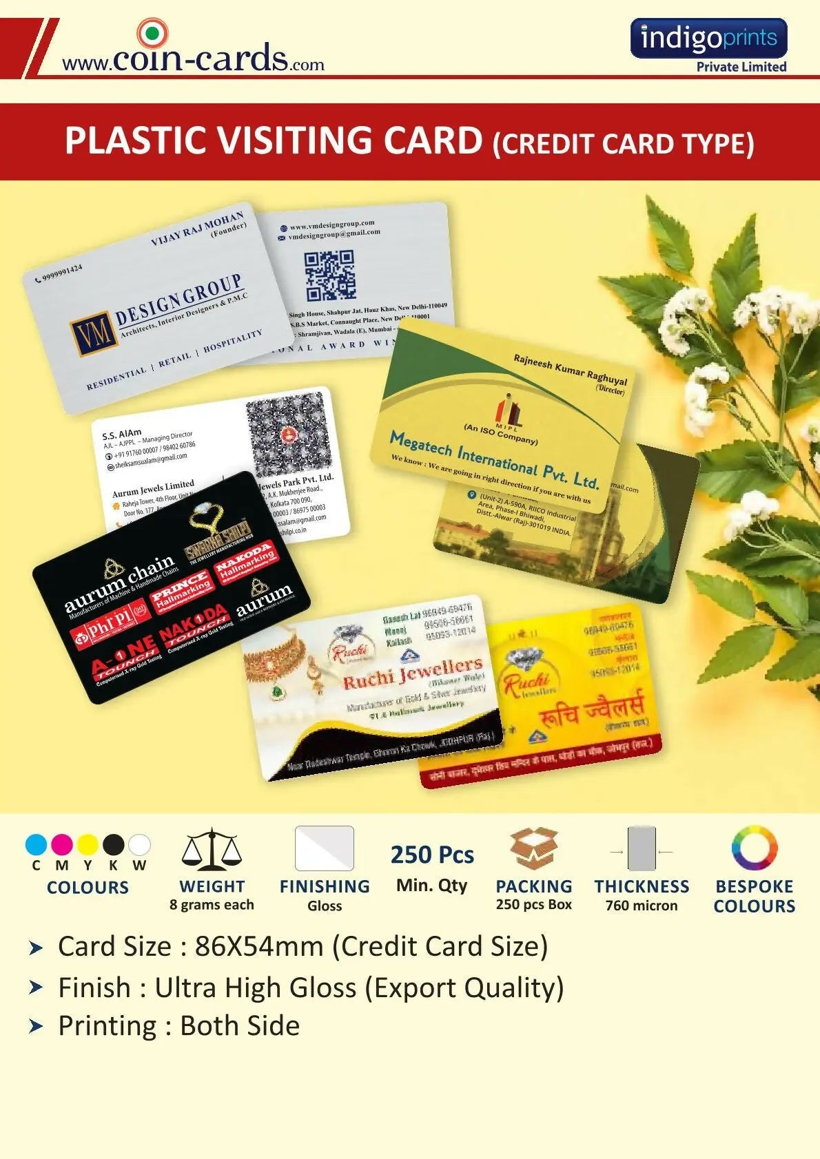 Plastic Visiting Card (Credit Card Type) Sarafa Bazar India