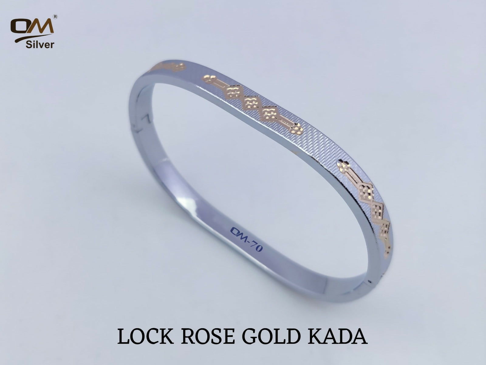 Lock Rose Gold Kada Sarafa Bazar India