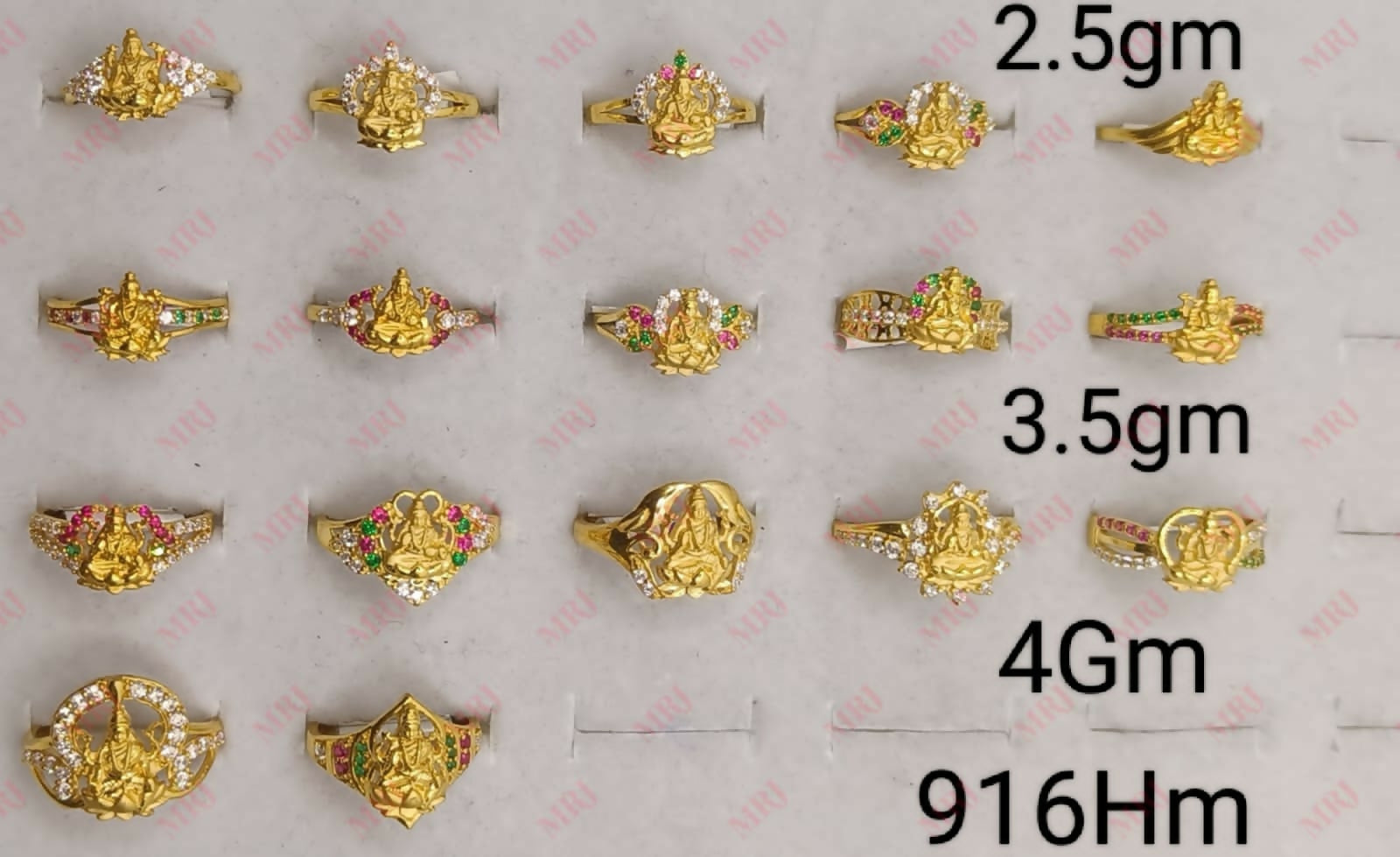 22kt CZ Ladies Rings Sarafa Bazar India