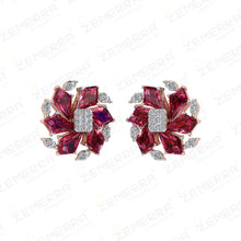 Premium 14K Rose Gold Diamond Floral Design Pendant Set Sarafa Bazar India