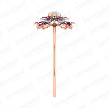 Premium 14K Rose Gold Diamond Floral Ruby Stone Bracelets Design Sarafa Bazar India