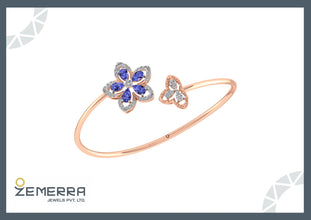 Premium 14KT Rose Gold Diamond Floral Bracelets