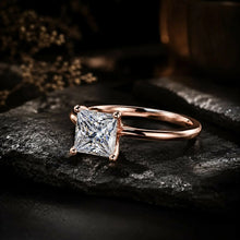 Princess Cut lab Grown Diamond Women's Ring 9KT Gold Sarafa Bazar India