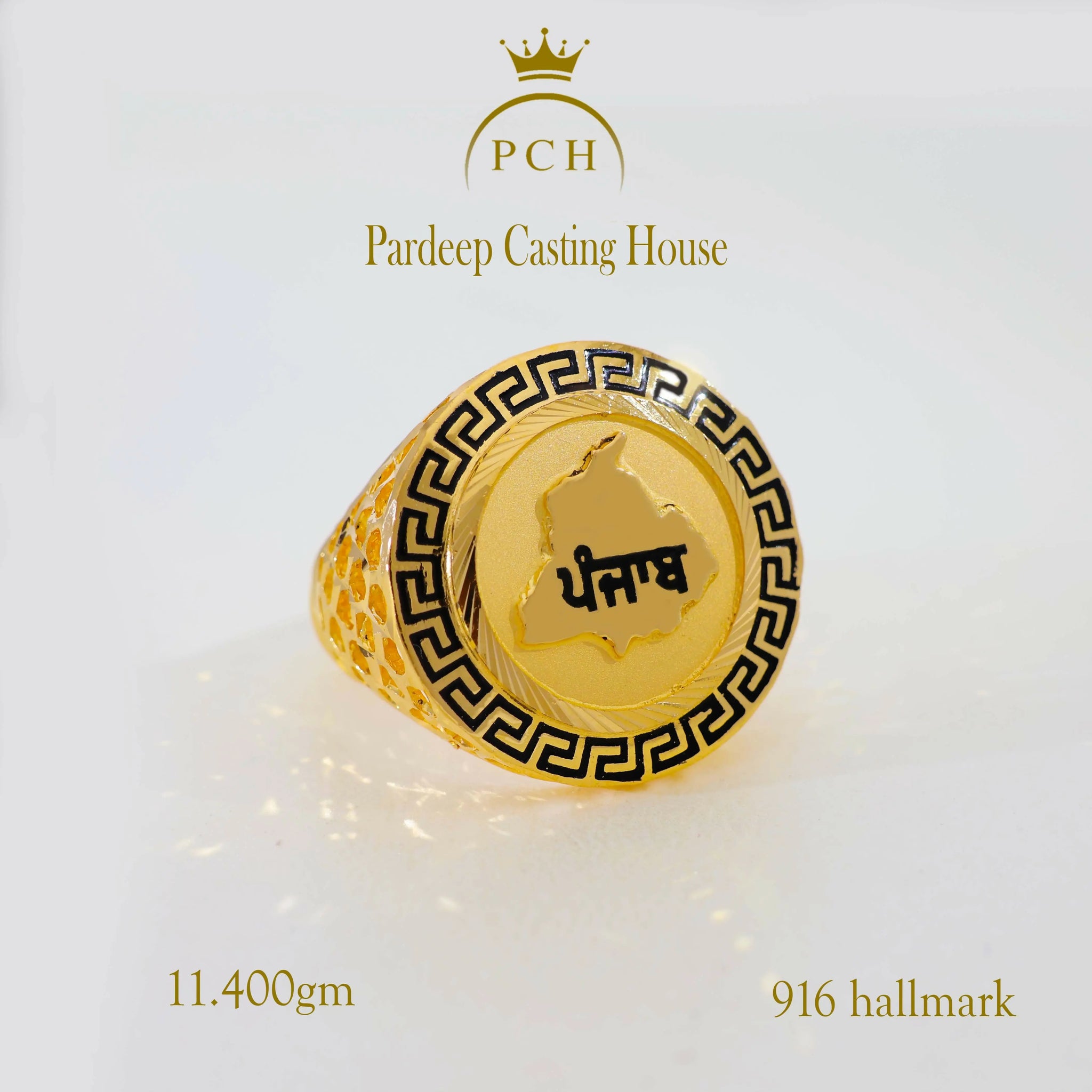 Punjab Logo Gents Ring Sarafa Bazar India