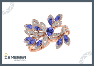 Exclusive 14K Gold Diamond Rings Design Sarafa Bazar India