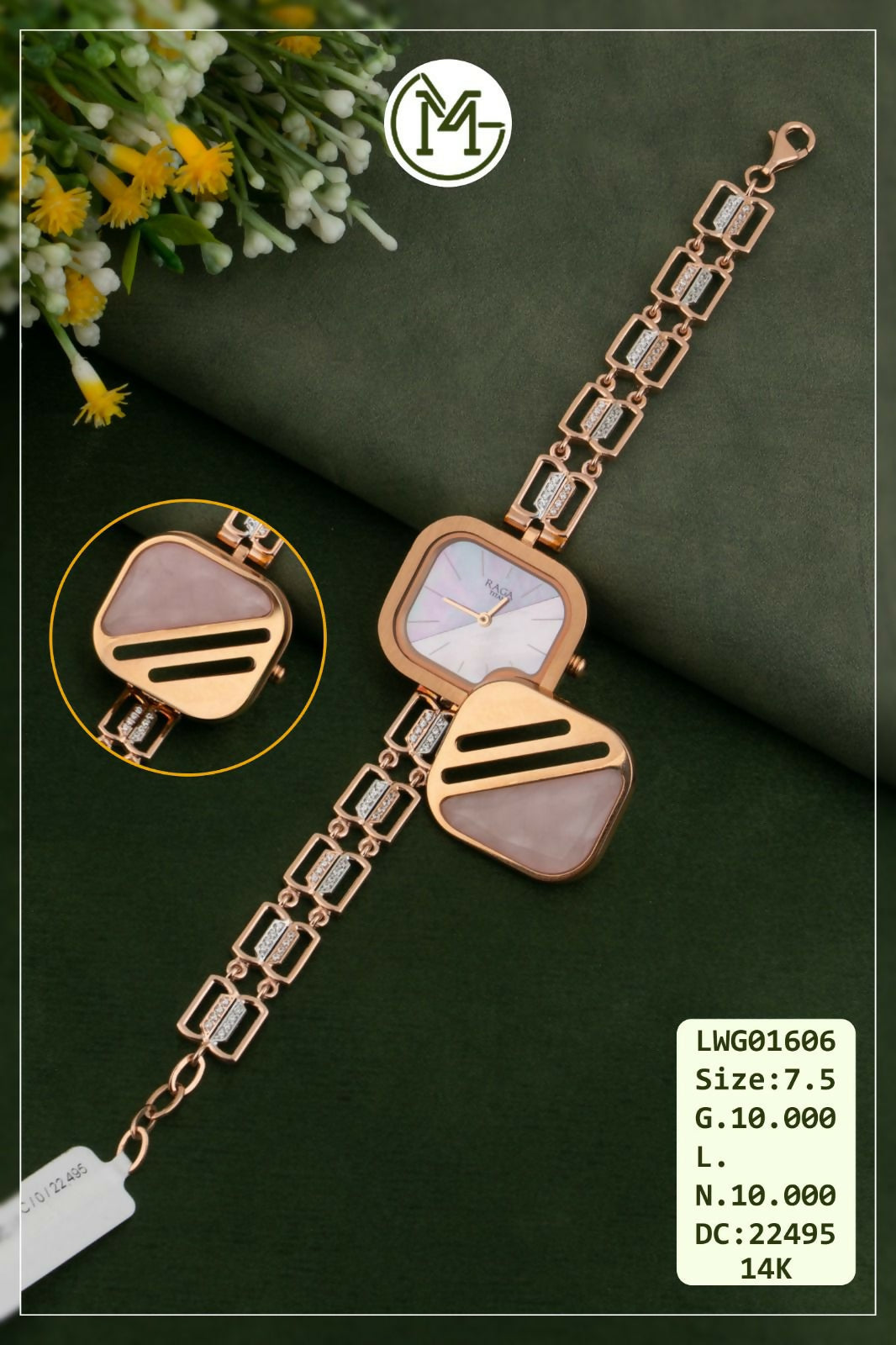 14kt Rose Gold Ladies Watches Sarafa Bazar India