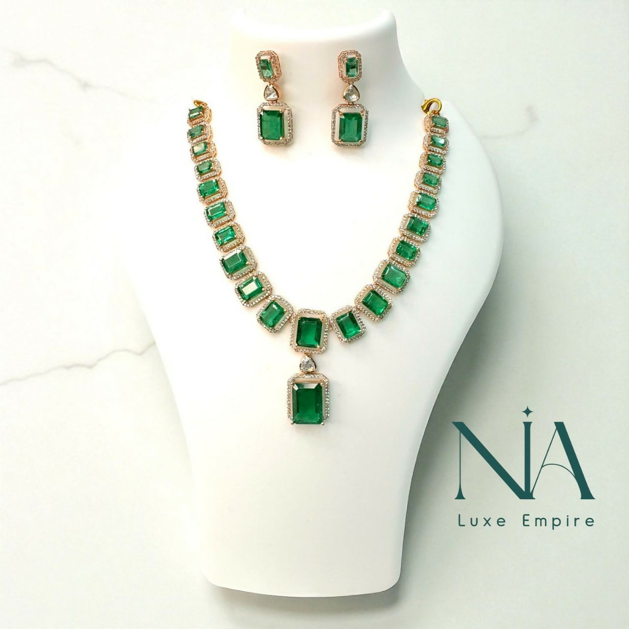 Rose Gold Necklace Sarafa Bazar India